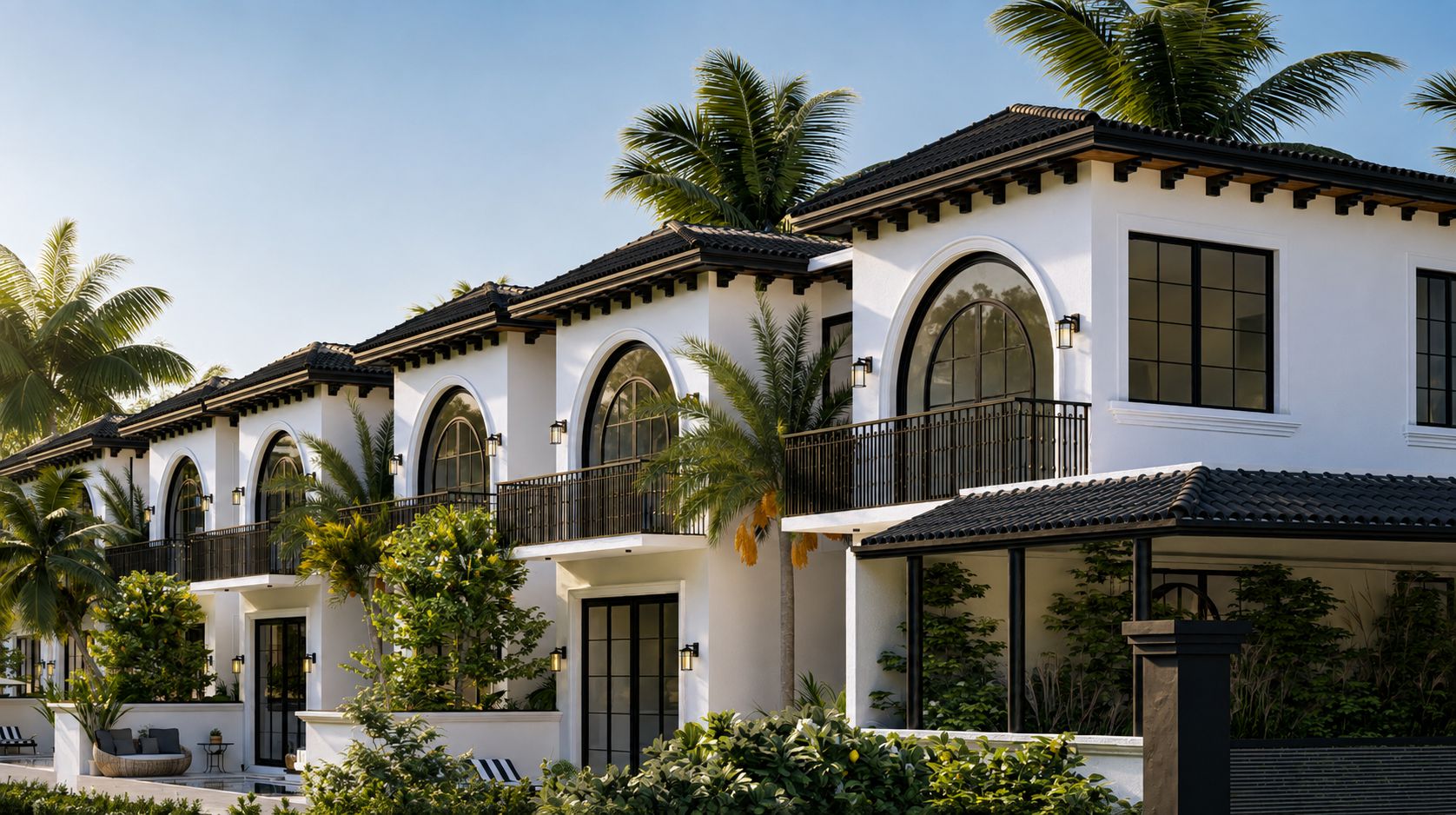 Villa Exterior Perspective & Balcony Views